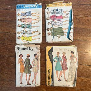 Vintage 60s 70s Sewing Pattern Lot 41"- 45" Bust